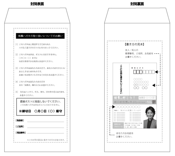 公選ハガキ用封筒
