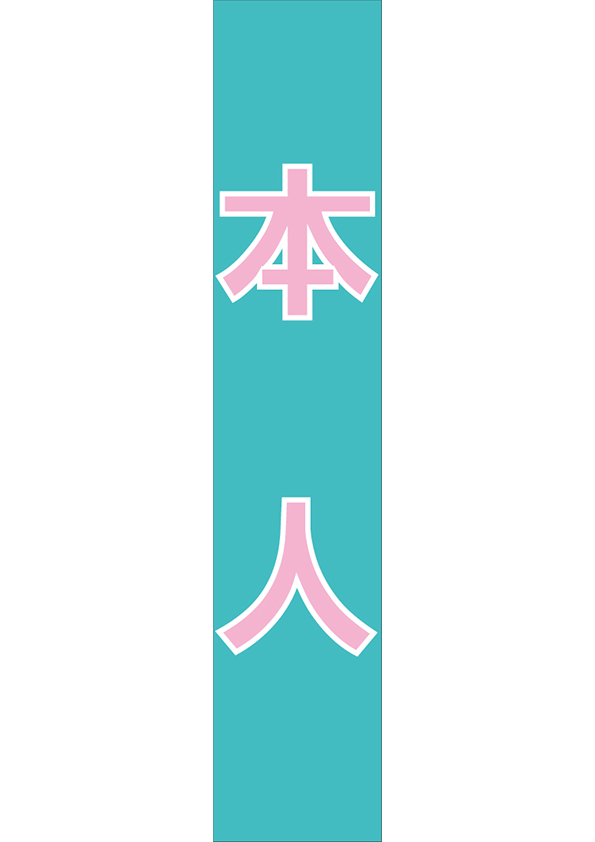 政治活動用本人タスキ